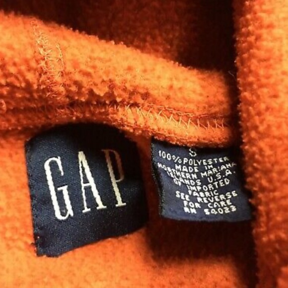 GAP 90s VTG Orange Fleece - Picture 4 of 4